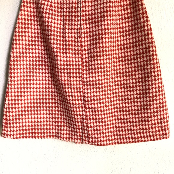 Vintage > 60’s Hippie Red and White Check Gingham Mini Skirt > 2 - Picture 7 of 9
